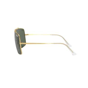 Ray-Ban RB3697 Wings II Square Sunglasses, Gold/Dark Green, 35 mm + 1