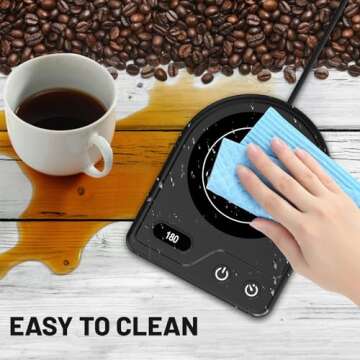 Mug Warmer,Coffee Mug Warmer with 3 Adjustable Temperature Settings,Coffee Warmer with 2-12H Auto Shutoff Functions,Easy to Clean Mug Warmer for Desk,Coffee Cup Warmer for Ideal Coffee Gifts