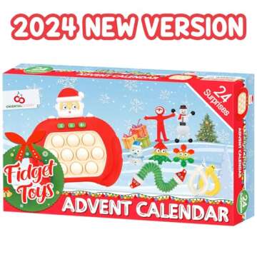 Advent Calendar 2024-24 Days of Surprises Fidget Toys Bulk - Christmas Holiday Countdown Advent Calendars - Sensory Toy Gifts for Toddler Kids Teens Girls Age 4 5 6 7 8 9 10 11 12 Year Old Classroom