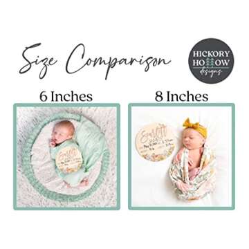 Birth Stat Sign Personalized for Newborn Baby, Ethan James Design, Crib & Nursery Decor, Photography Prop, Baby Shower Gifts, Gender Reveal, Pregnancy Announcement, Hickory Hollow Designs