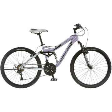 Mongoose Maxim Girls Mountain Bike, 24-Inch Wheels, Aluminum Frame, 21-Speed Drivetrain, Lavender