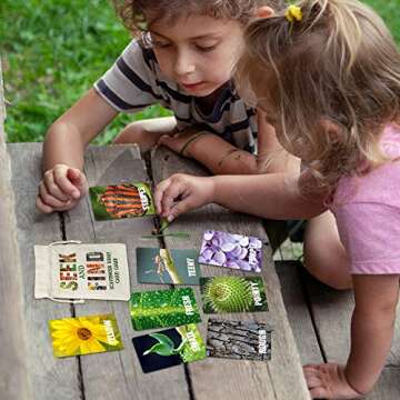 ORIENTAL CHERRY Outdoor Toys for Kids Ages 4-8 - Seek and Find Scavenger Hunt Card Game - Summer Fun Outside Yard Camping Activities for Family Toddlers Age 3-5 8-12