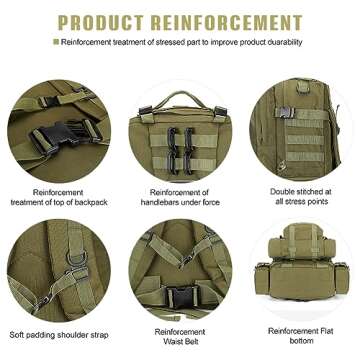 Military Tactical Backpack | 40-50L Molle System Rucksack