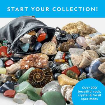 NATIONAL GEOGRAPHIC 200 Piece Rock Collection for Kids