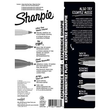 Sharpie Permanent Markers Variety Pack, 6 Count