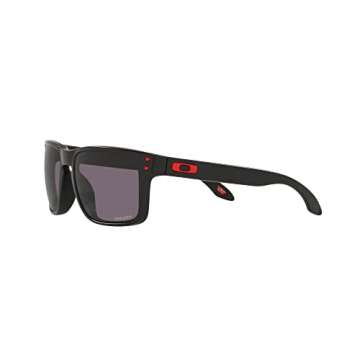 Oakley Men's OO9102 Holbrook Square Sunglasses, Matte Black/Prizm Grey, 57 mm