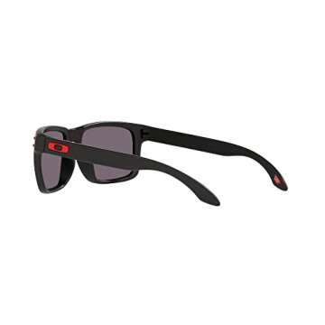 Oakley Men's OO9102 Holbrook Square Sunglasses, Matte Black/Prizm Grey, 57 mm