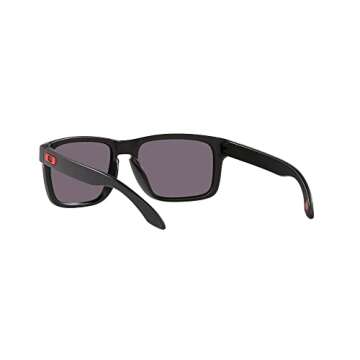 Oakley Men's OO9102 Holbrook Square Sunglasses, Matte Black/Prizm Grey, 57 mm