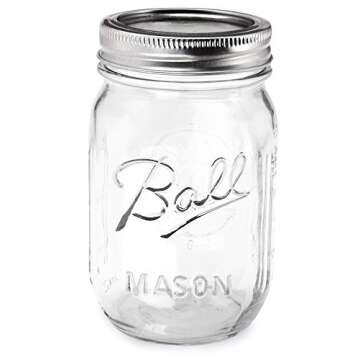 Ball Regular Mouth 16-Ounce Mason Jars with Lids & Bands - 12-Pack