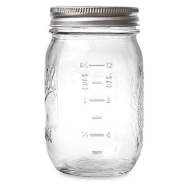 Ball Mason Jars 16-Ounce Regular Mouth - 12-Pack