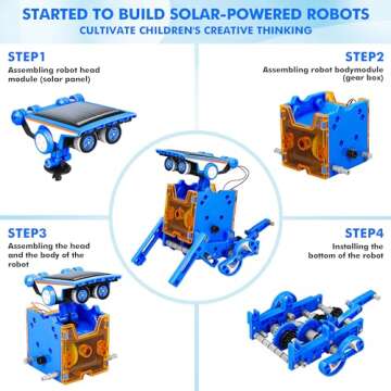 STEM 13-in-1 Education Solar Power Robots Toys for Boys Age 8-12, Educational Toy Science Kits for Kids, Building Experiment Robotics Set STEM Project Gifts for 8 9 10 11 12 Years Old Boy Girls Teens