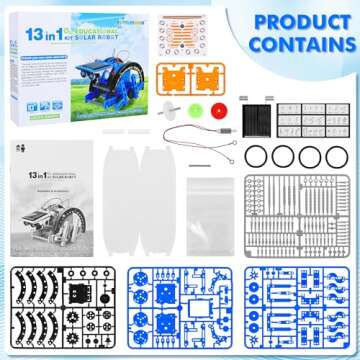 STEM 13-in-1 Education Solar Power Robots Toys for Boys Age 8-12, Educational Toy Science Kits for Kids, Building Experiment Robotics Set STEM Project Gifts for 8 9 10 11 12 Years Old Boy Girls Teens