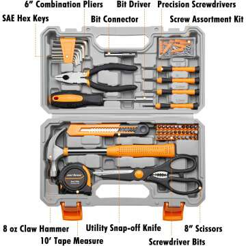 CARTMAN 148-Piece Household Tool Set with Toolbox