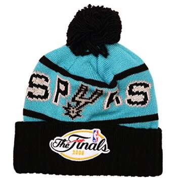 Mitchell & Ness NBA San Antonio Spurs Championship Knit Hat (One Size, 2005 Spurs)