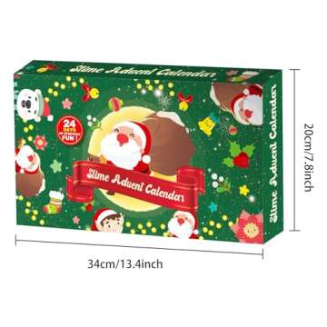 Slime Advent Calendar 2024 - Christmas Countdown Calendars 24 Days of Surprises with Different Texture Slime and Toys Kit Funny Gifts for Toddler Kids Teens Girls Boys 4 5 6 7 8 9 10 11 12 Year Old