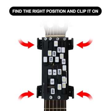 Guitar Chord Presser, Guitar Starter Learning Tool, Guitar Aid Chords Trainer Guitar Chord Tool Include 11 Chords,Guitar Learning Aid Tool Accessories for Beginners (Quick-fit chord player)