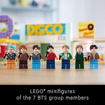 LEGO Ideas BTS Dynamite 21339 Model Kit for Adults, Gift Idea for BTS Fun with 7 Minifigures of The Famous K-pop Band, Features RM, Jin, SUGA, j-Hope, Jimin, V and Jung Kook