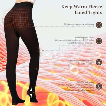 UISLII Fleece Lined Tights Women, Warm Pantyhose leggings Women,Fake Translucent Thermal Skin Colored Tights for Winter(Coffee Foot Medium -Medium Height)