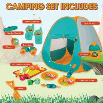 Kids Camping Tent Set