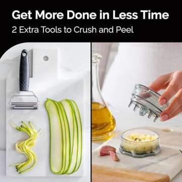 Cheese Grater with Garlic Crusher - Versatile Kitchen Tool