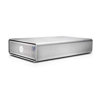 G-Technology 10TB G-DRIVE with Thunderbolt 3 and USB-C Desktop External Hard Drive, Silver - 0G05378-1