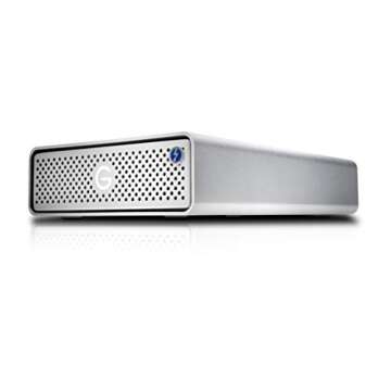 G-Technology 10TB G-DRIVE with Thunderbolt 3 and USB-C Desktop External Hard Drive, Silver - 0G05378-1