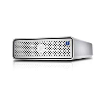 G-Technology 10TB G-DRIVE with Thunderbolt 3 and USB-C Desktop External Hard Drive, Silver - 0G05378-1