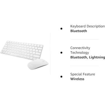 Apple Wireless Magic Keyboard 2 -MLA22LL/A withApple Magic Bluetooth Mouse 2 -MLA02LL/A (Renewed)