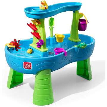 Step2 Rain Showers Splash Pond Water Table | 13-Pc Accessory Set