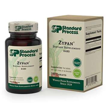 Standard Process Zypan - Digestive Health Support Supplement - HCI Supplement with Pancreatin, Betaine Hydrochloride & Pepsin - Support Macronutrient Digestion - 330 Tablets