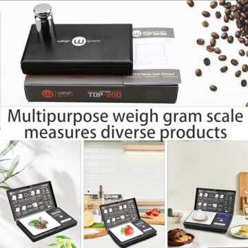 Gram Scale, MINI Scale Digital Pocket Scale,200g x 0.01g,Digital Grams Scale, Food Scale, Jewelry Scale Black, Kitchen Scale With100g Calibration Weight