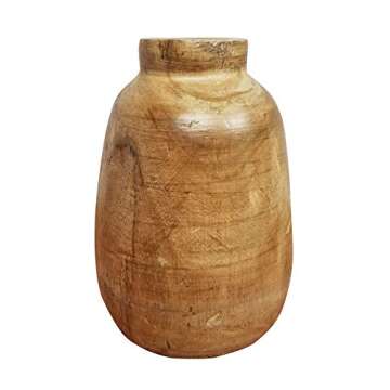 Modern Rustic Wood Bottle Vase Stem Holder Tabletop Home Decor