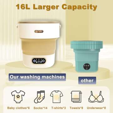 Compact 16L Portable Washing Machine for Easy Laundry