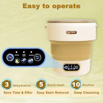 16L Portable Washing Machine for Travel & Apartments