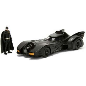 1989 Batmobile Diecast Vehicle & Batman Figure