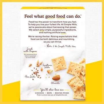 Simple Mills Almond Flour Crackers, Family Size, Fine Ground Sea Salt - Gluten Free, Vegan, Healthy Snacks, 7 Ounce (Pack of 1)