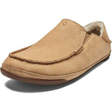 OluKai Men's Leather Slippers