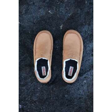 OluKai Men's Leather Slippers