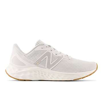 New Balance Women's Fresh Foam Arishi V4 Running Shoe, Summer Fog/Nimbus Cloud/Light Gold Metallic, 8