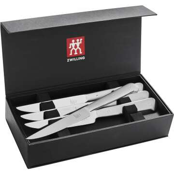 ZWILLING Porterhouse Steak Knife Set of 8 - Razor-Sharp, Gift-Ready Black Case