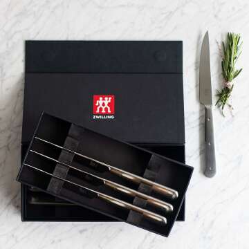 ZWILLING Steak Knife Set of 8 with Black Case