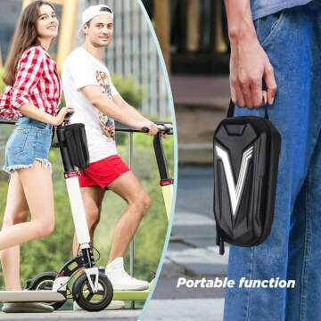 Electric Scooter Bag Scooter Accessories for Adults Kick Scooter Front Bag Waterproof EVA E Scooter Storage Bag Large Capacity Universal Scooter Handlebar Bag (2L)