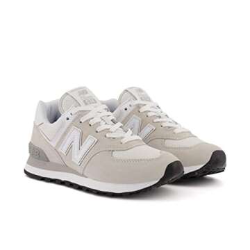 New Balance Women's 574 Core Sneaker, Nimbus Cloud/White, 7