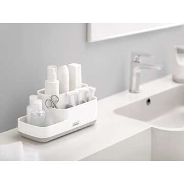 Joseph Joseph EasyStore Bathroom Storage Countertop Organizer Caddy , Gray