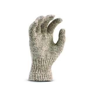 Mid Weight Ragg Gloves for Men - Large Brown Tweed