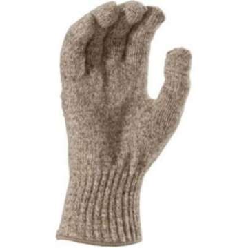 Mid Weight Ragg Gloves for Men - Large Brown Tweed