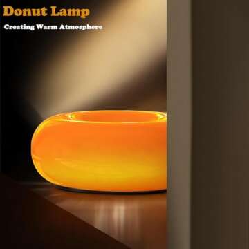 MIXL- Creative Design Donut Atmosphere Lamp, Plug- in Control Use Wall Light Or Table Lamp, Modern Orange Wall Lamp Desk Light for Corridor, Bedsided Or Warm Decoration