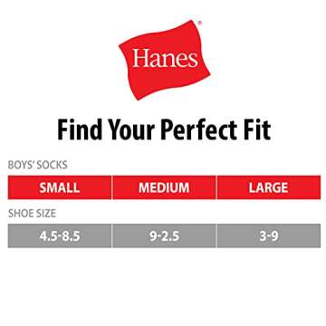 Hanes Boys Socks, Double Tough Cushioned Ankle And No Show, 12-pair Packs Athletic-socks, Ankle - White/Grey Bottom - 12 Pack, Medium US