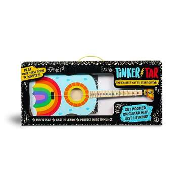 TinkerTar - Rainbow Acoustic Guitar - The Easiest Way to Start and Learn Guitar - 1 Stringed Toy Instrument for Kids Perfect Intro to Music for Young Kids Ages 3 and up - from Buffalo Games