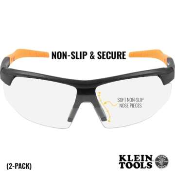 Klein Tools Safety Glasses, Anti-Fog, 2-Pack